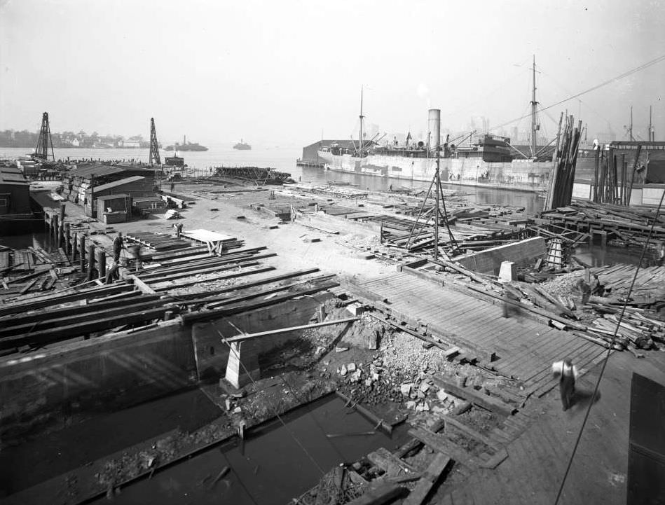 Pier 30 At The Foot Of Irving Street, Brooklyn, 1918.