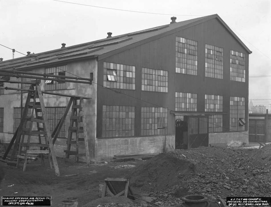 Robins Dry Dock &Amp;Amp; Repair Company Machine Shop Extension, Erie Basin, 1916.