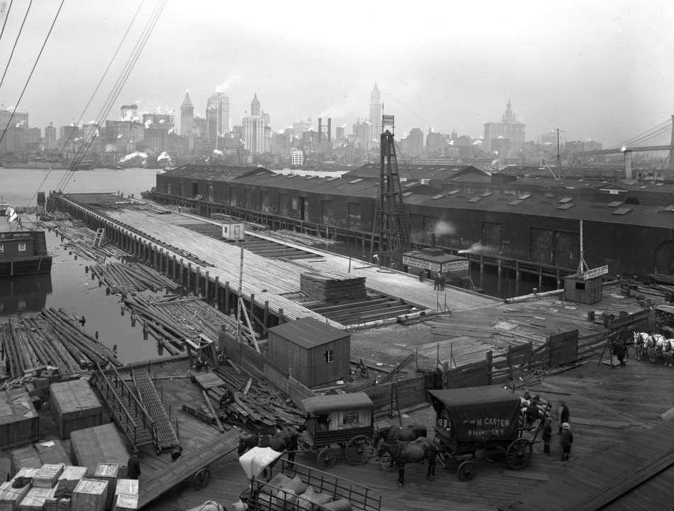 Pier 9 1/2, Brooklyn, 1917.