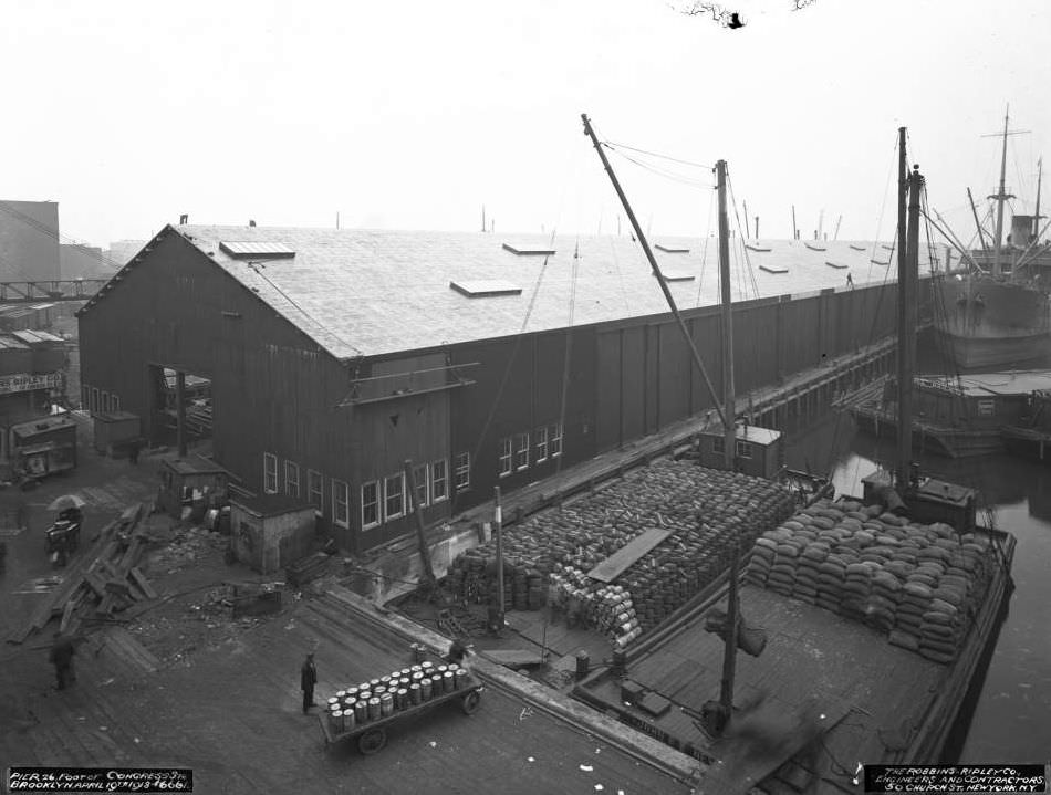 Pier 26 At The Foot Of Congress Street, Brooklyn, 1918.