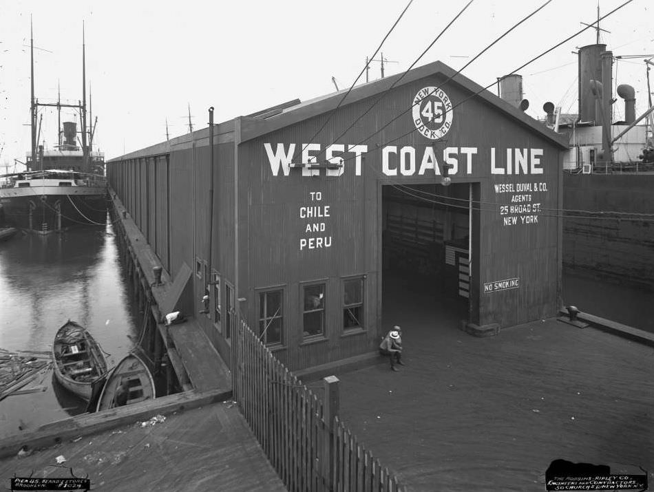 Pier 45, West Coast Line, Beard'S Stores, Brooklyn, 1919.
