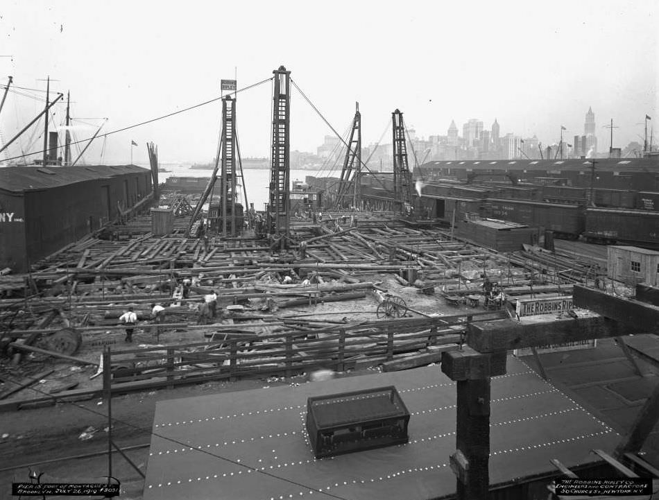 Pier 15 At The Foot Of Montague Street, Under Construction, Brooklyn, 1919.