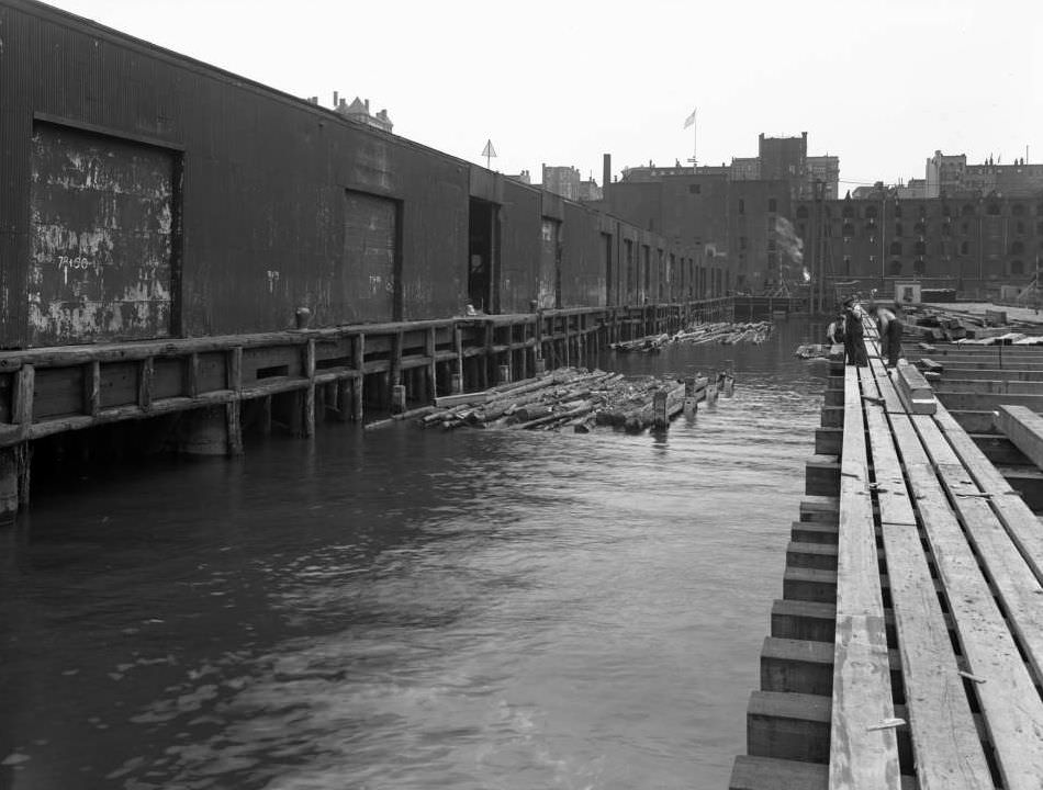 View Of The Brooklyn Docks From The Far End Of Pier 9 1/2, 1917.