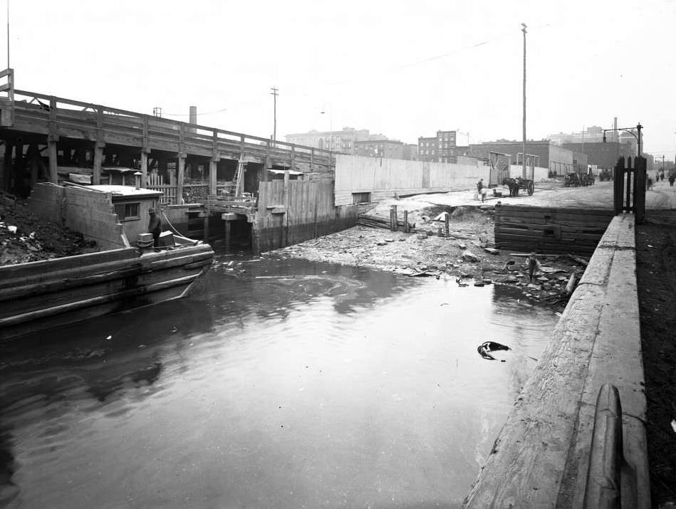 Construction At The Foot Of Amity Street, Brooklyn, 1919.