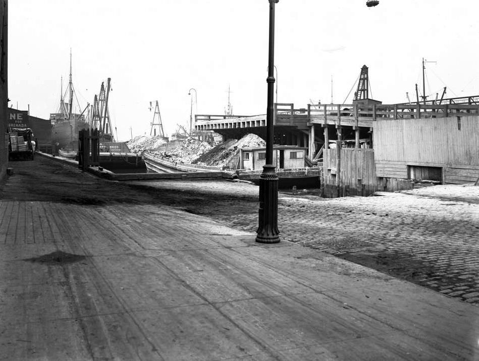 Construction At The Foot Of Amity Street, Brooklyn, 1919.