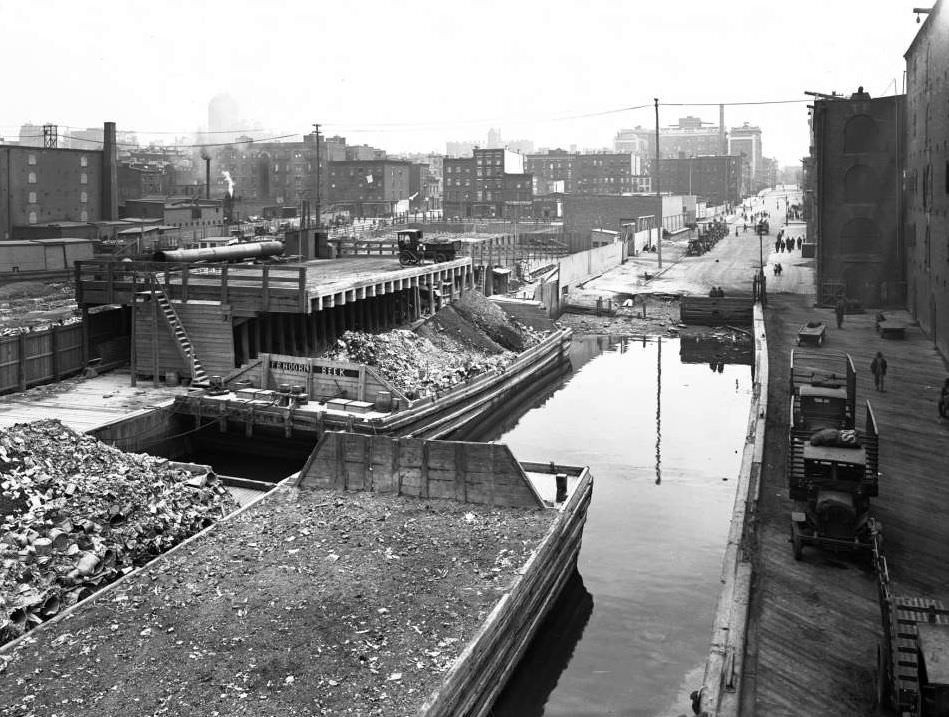 Construction At The Foot Of Amity Street, Brooklyn, 1919.