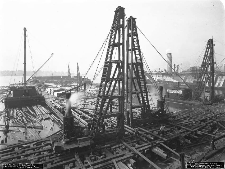 Pier 30 At The Foot Of Irving Street, Brooklyn, 1918.