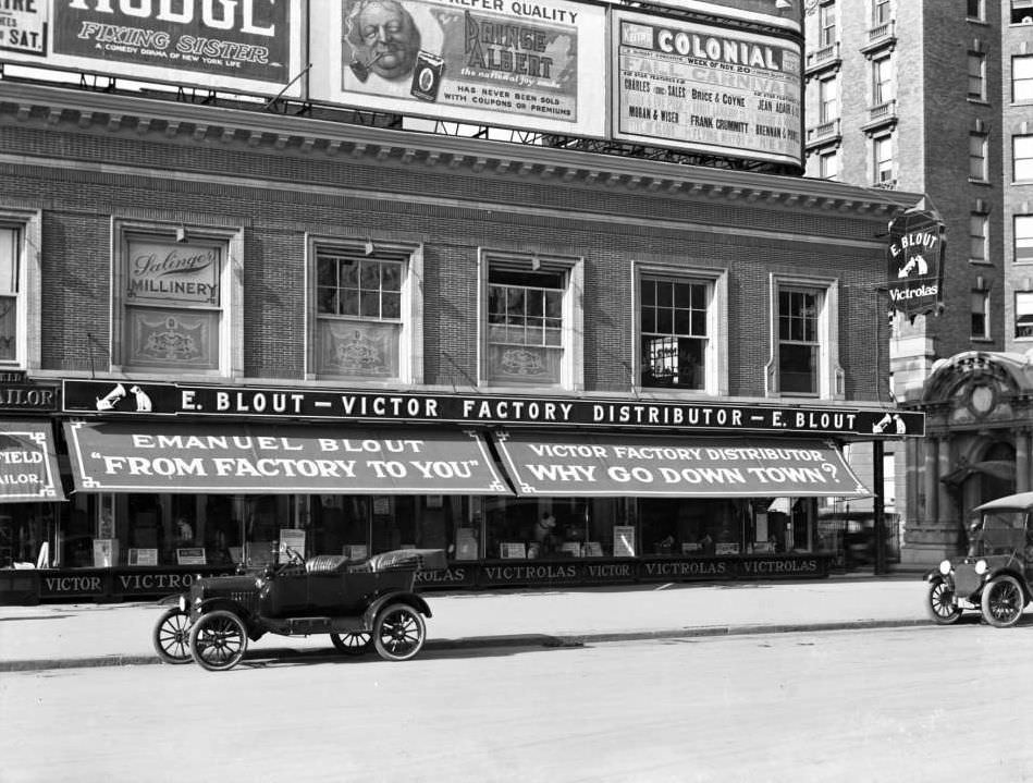 Emanuel Blout, Victor Factory Distributor, 2799 Broadway, 1916.