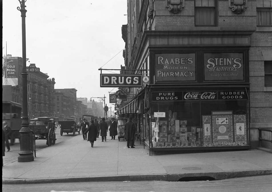 Drug Store On The Corner Of W. 49Th Street And Eighth Avenue, 1917.
