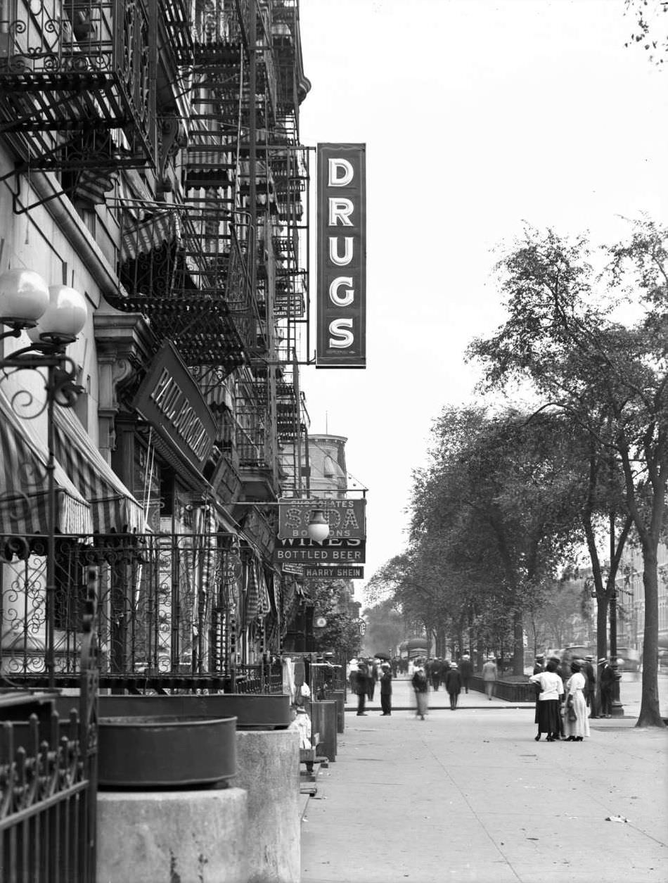 Borchard Drugs, 548 Lenox Avenue, 1916.