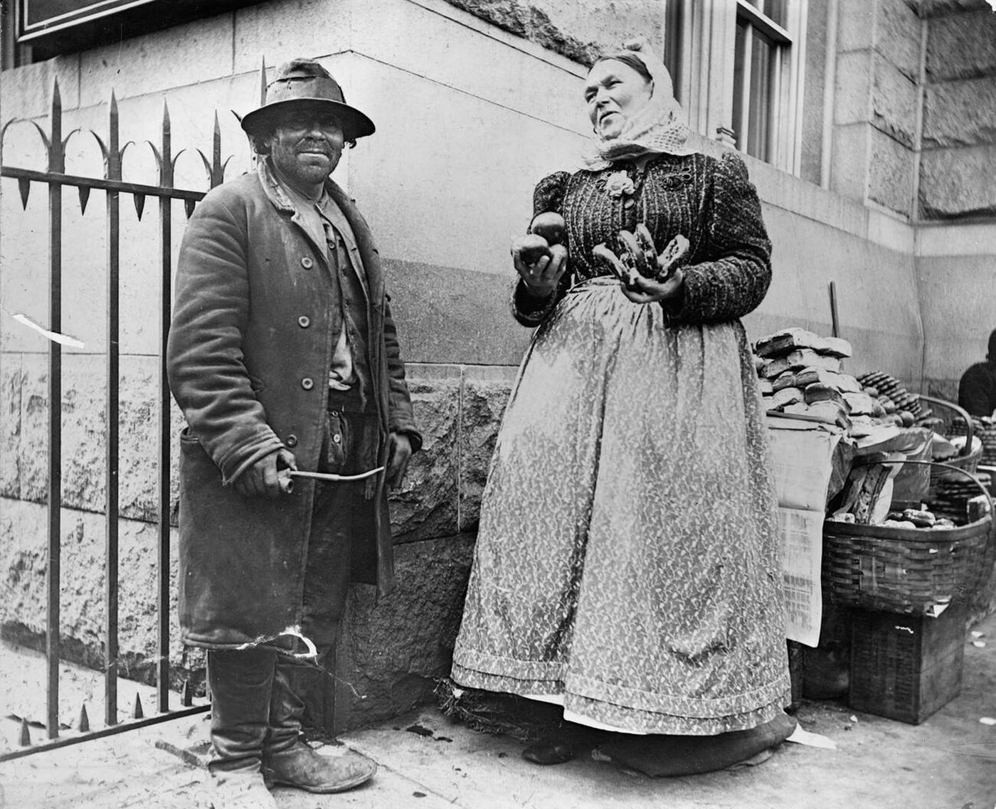 Pretzel Vendor, 1900