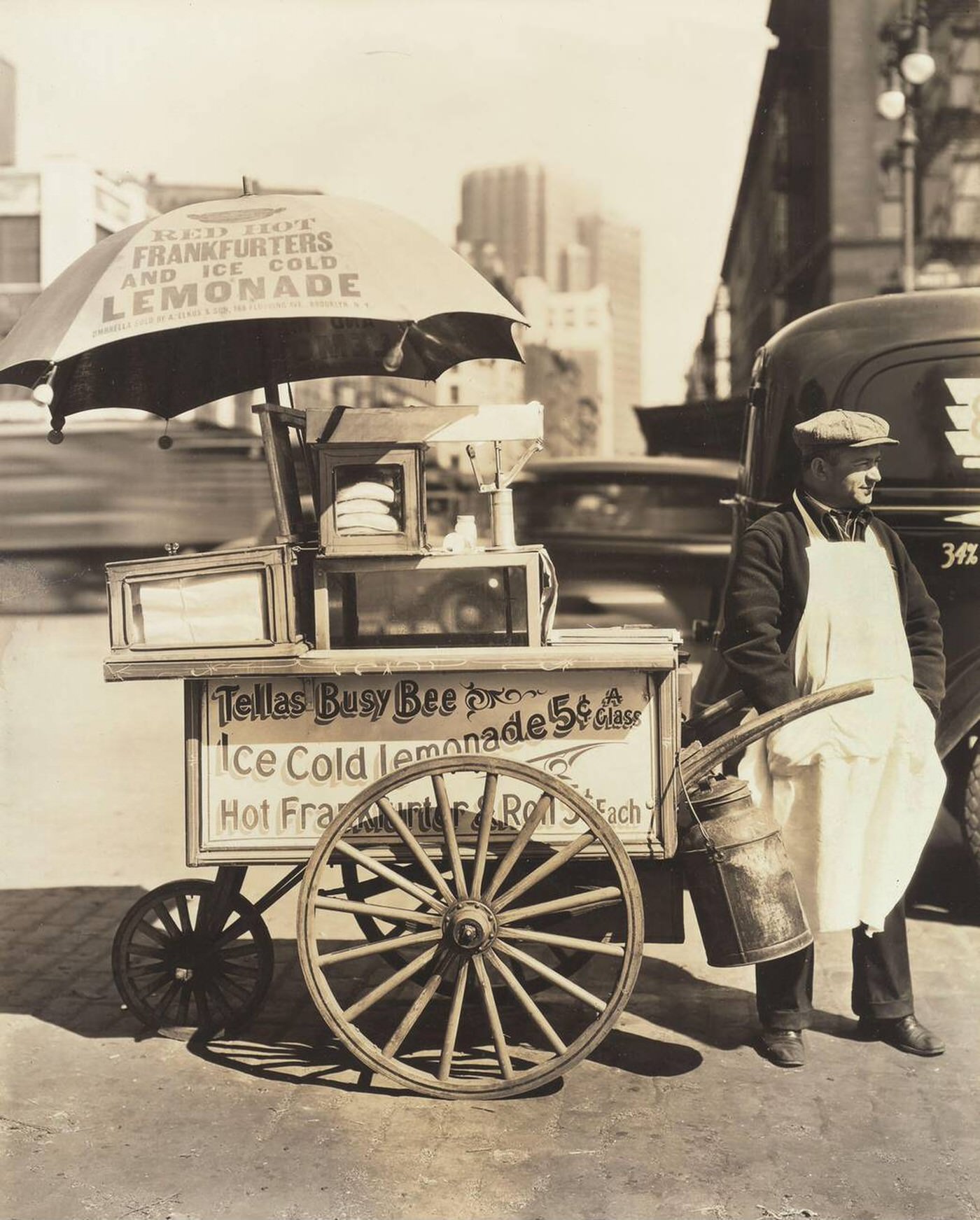 Hot Dog Stand, West Street And North Moore Street, New York City, 1936.