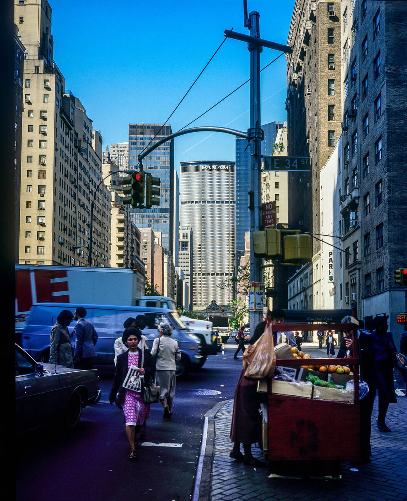 Corner Of East 34Th Street And Park Avenue South, Panam Building In The Distance, Manhattan, New York, 1980S.