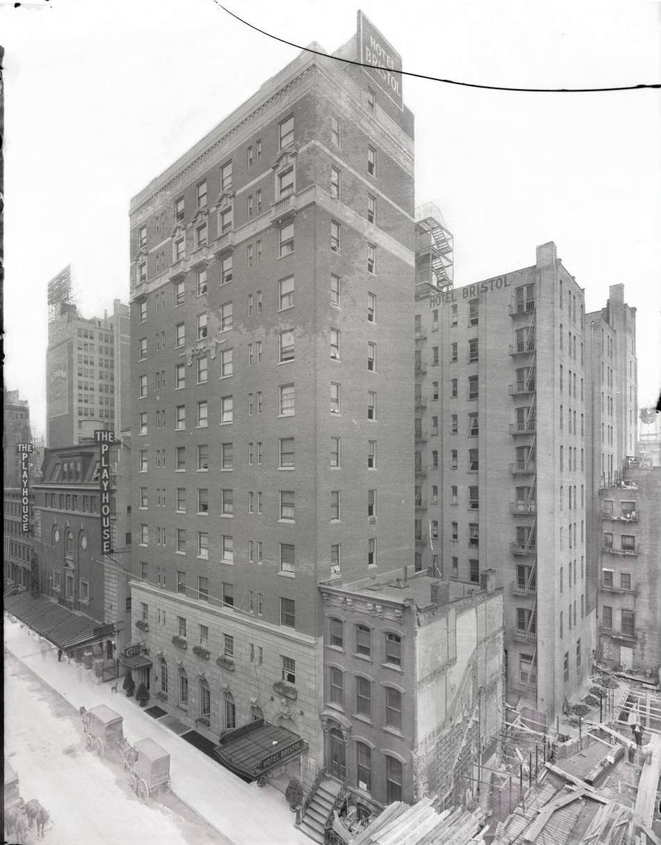 Hotel Bristol And Playhouse Theater, North Side Of 48Th Street.