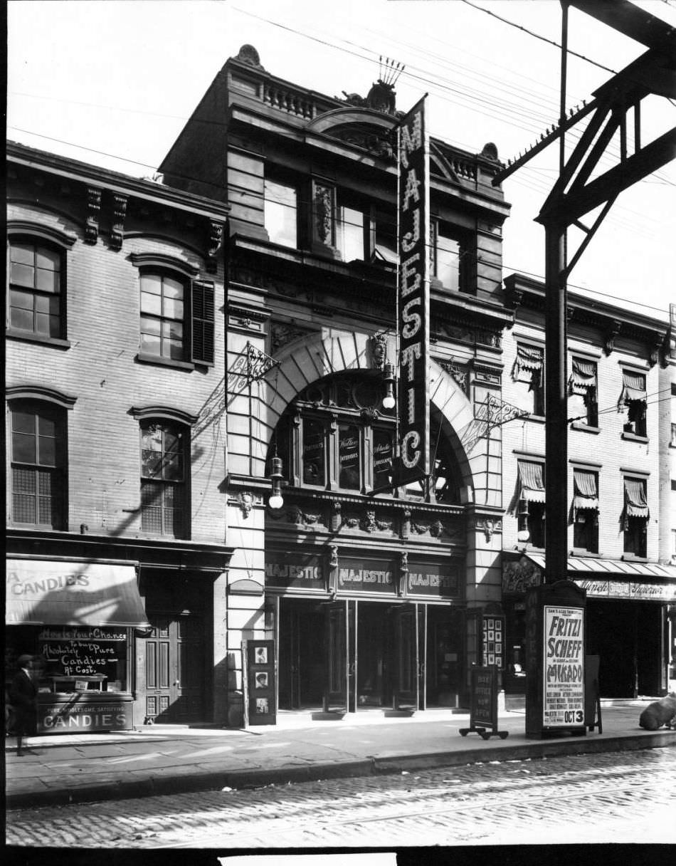 Brooklyn: The Majestic Theatre, Fulton Street Near Ormond Place, 1905.