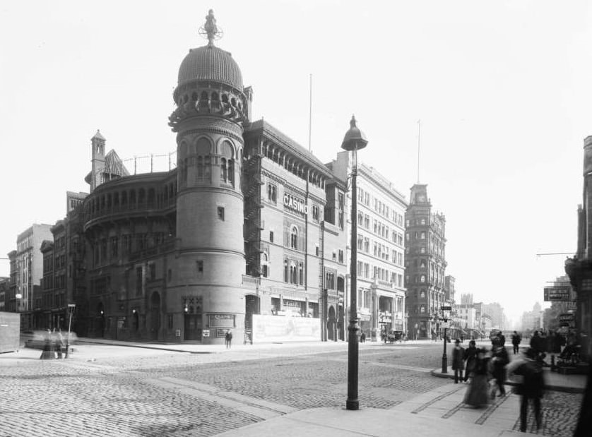 The Abbey Theatre, The Casino Theatre, And The Hotel Normandy, W. 39Th Street And Broadway, 1895.