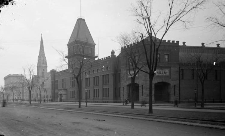Twenty-Second Regiment Armory On Broadway And W. 67Th Street, Ca. 1889.