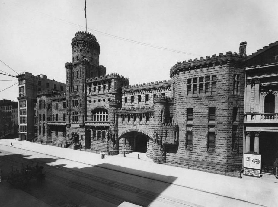 Manhattan: 9Th Regiment Armory, W. 14Th Street Between Sixth Avenue And Seventh Avenue.
