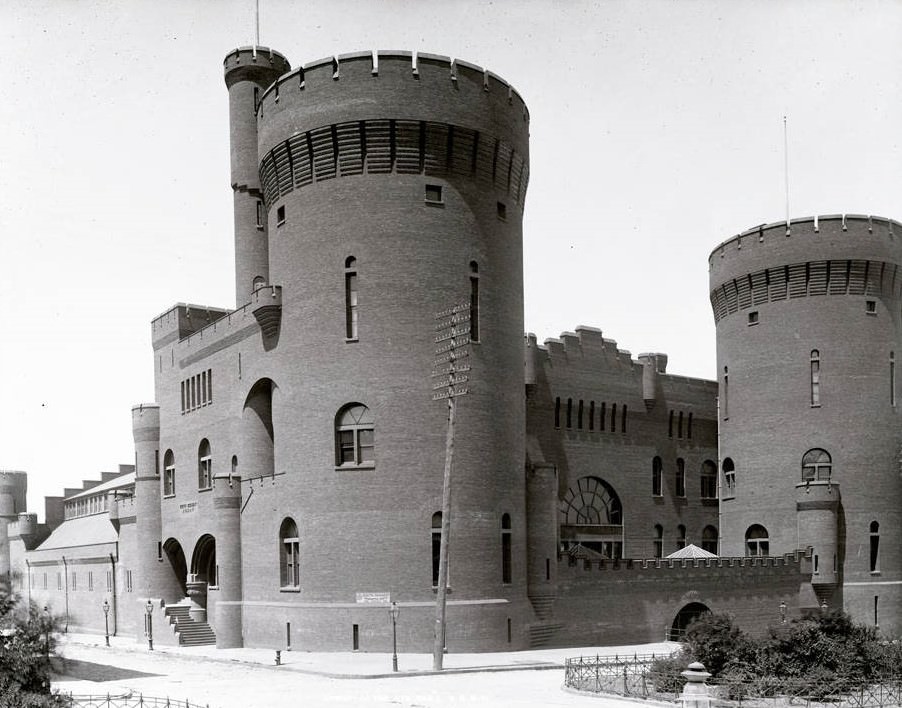 Eighth Regiment Armory, Park Avenue From 94Th Street To 95Th Street, Circa 1893.