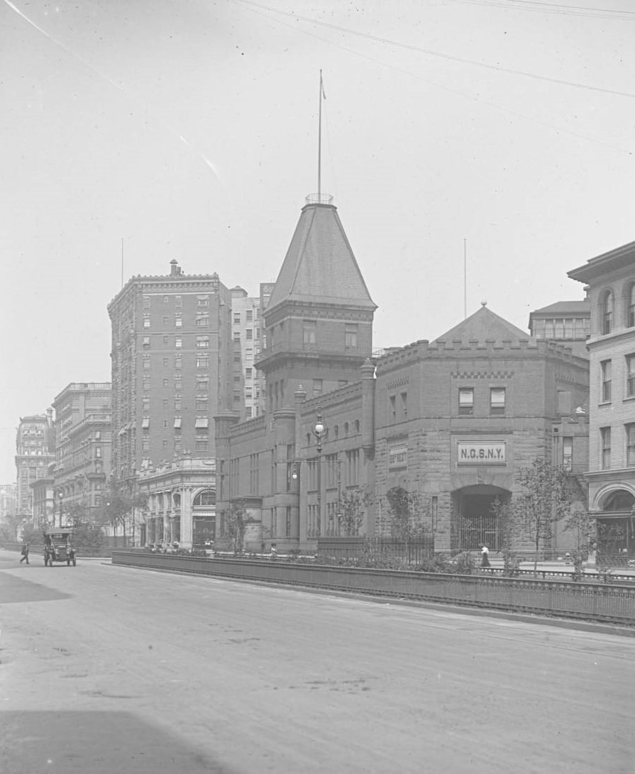 Twenty-Second Regiment Armory On Broadway And W. 67Th Street, Ca. 1889.