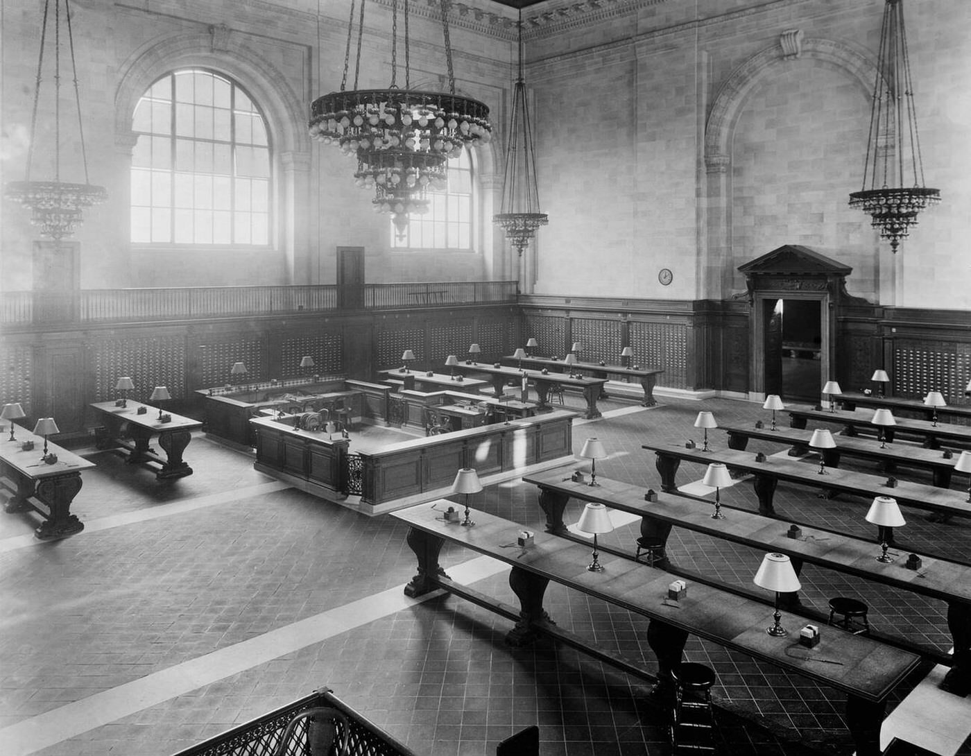 Catalogue Room, New York Public Library Main Branch, 1910S.