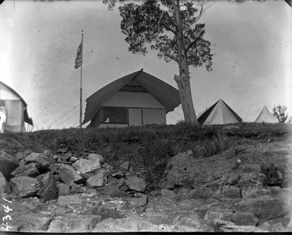 Tent 'Grace Adele' At Orchard Beach, Bronx, 1909.