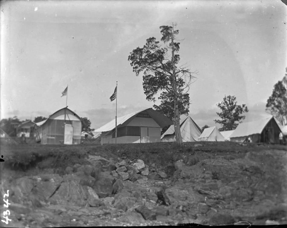 Tent 'Grace Adele' At Orchard Beach, Bronx, 1909.