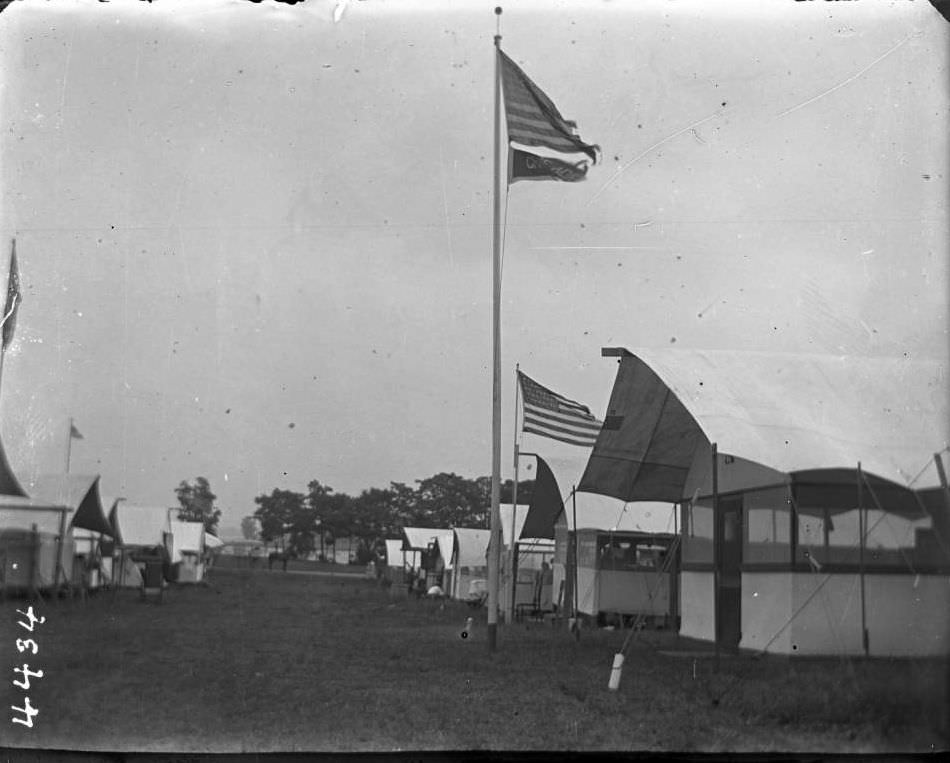 Campsites At Orchard Beach, Bronx, 1912.