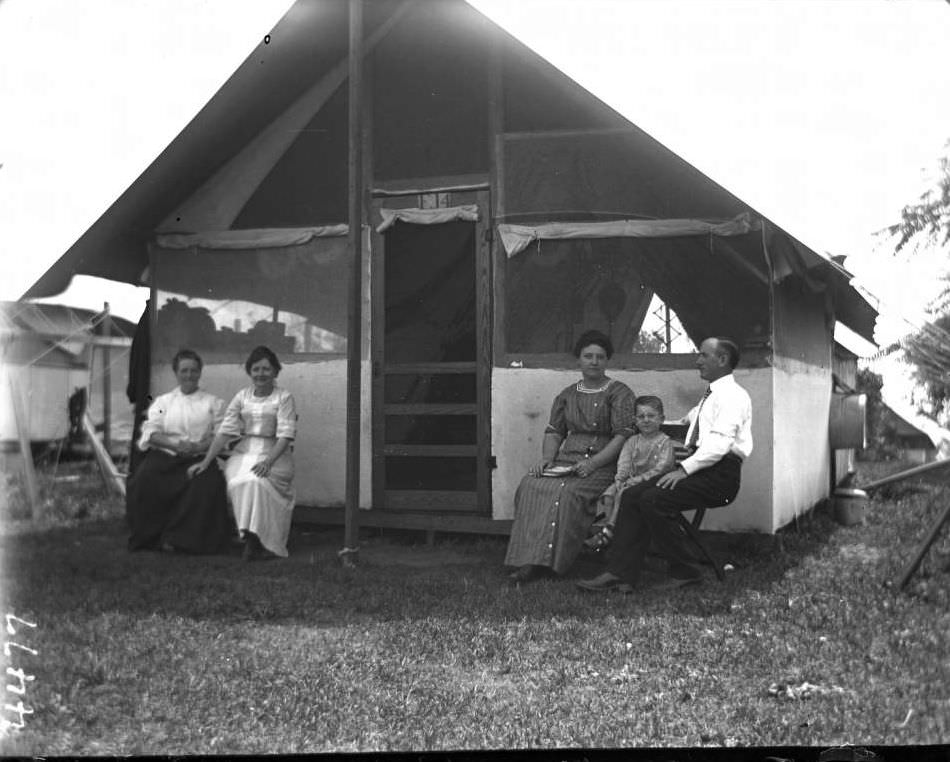 Camp E14 At Orchard Beach, Bronx, 1912.