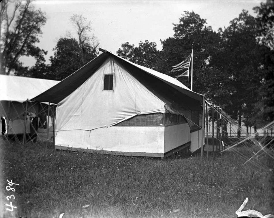 Tent 'Camp Grace Adele' At Orchard Beach, Bronx, 1910.