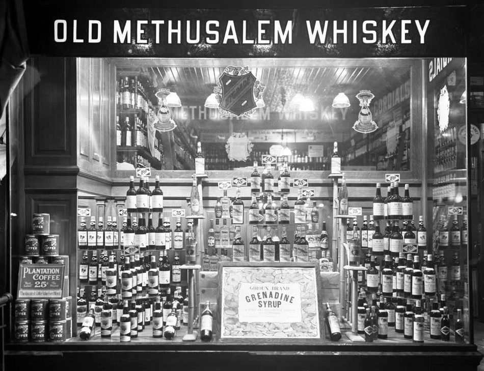 Shop Window Of Hygrade Liquor, 1990 Amsterdam Avenue, 1916.