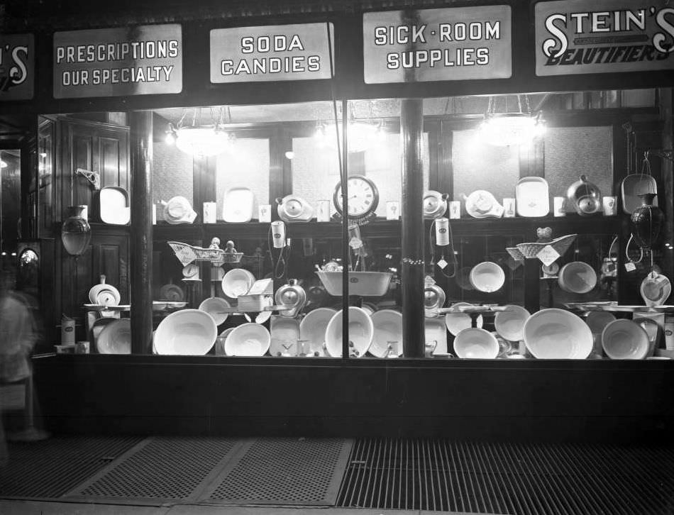 Storefront Of S. Tow'S Drugs, 1740 Amsterdam Avenue, Ca. 1916.