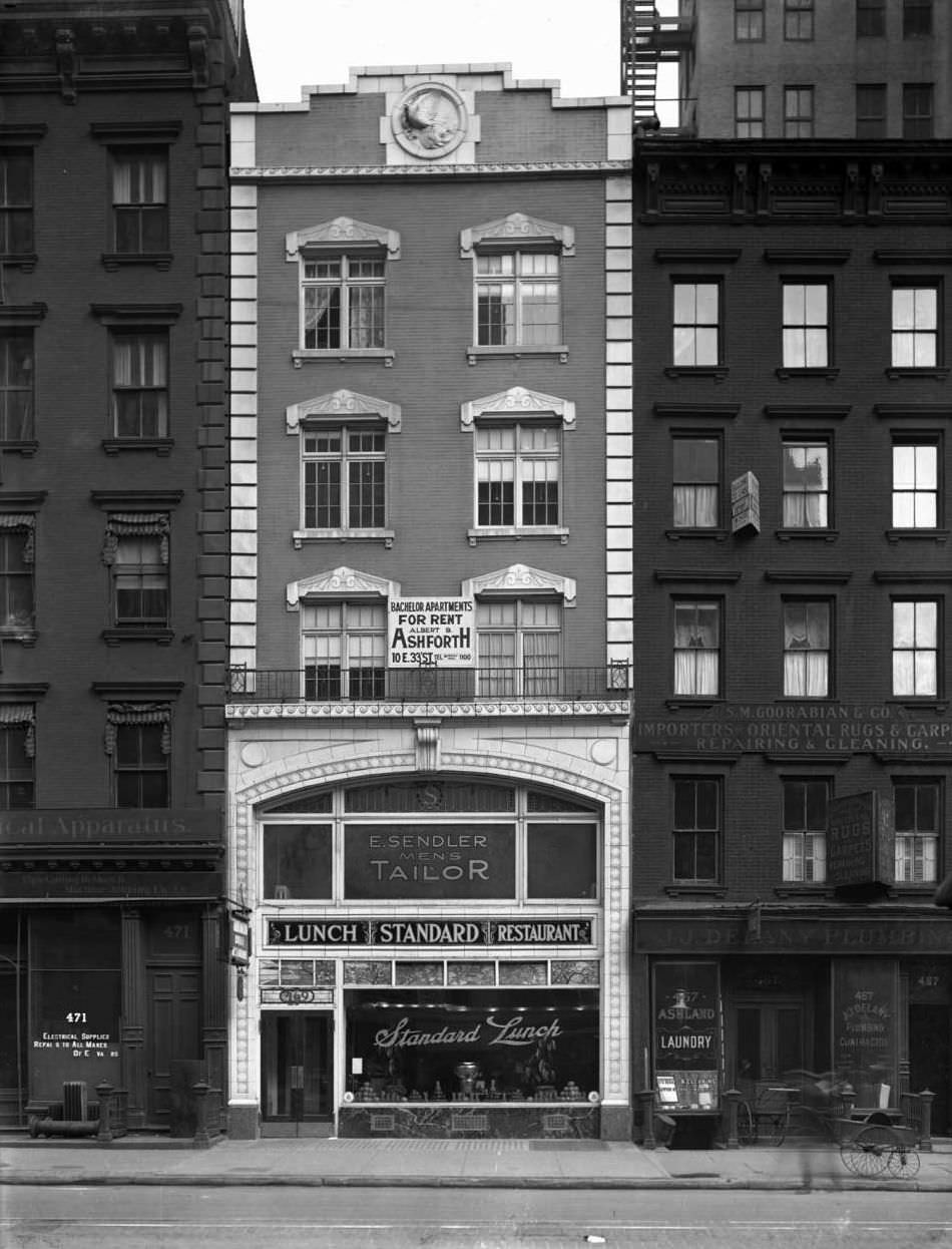 Storefront Of Standard Buffet, At Fourth Avenue And E. 32Nd Street, 1917.