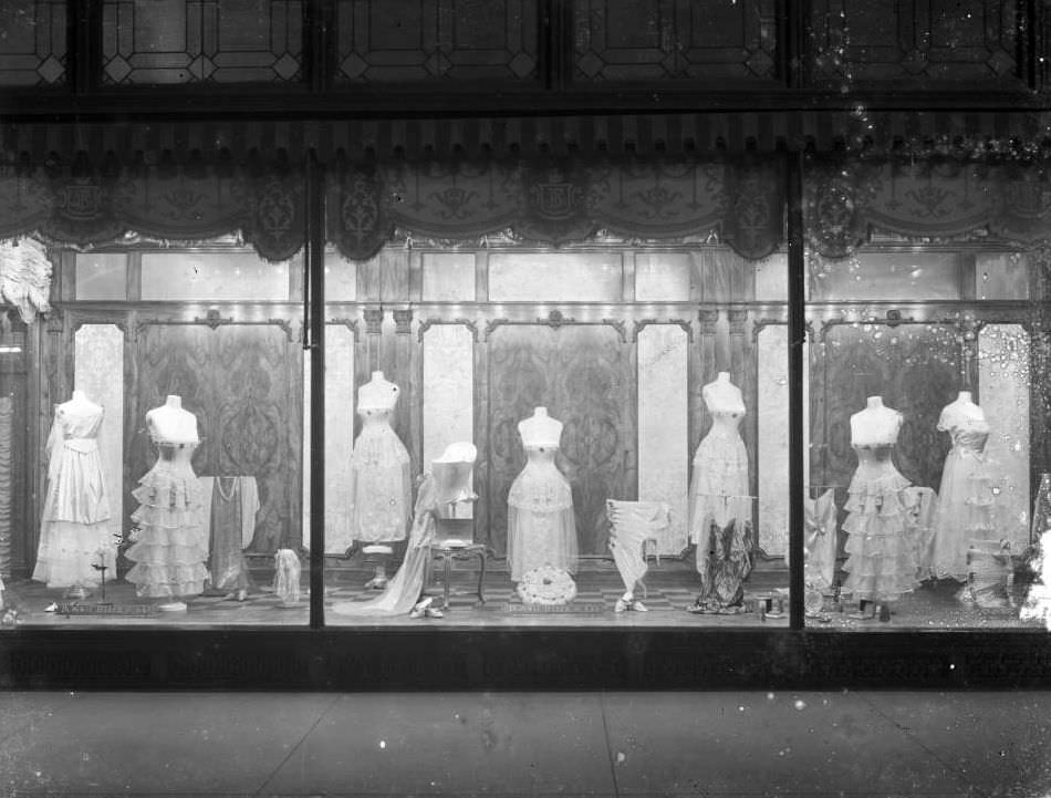 Ladies' Undergarments In The Display Windows Of Bonwit Teller, Ca. 1914.