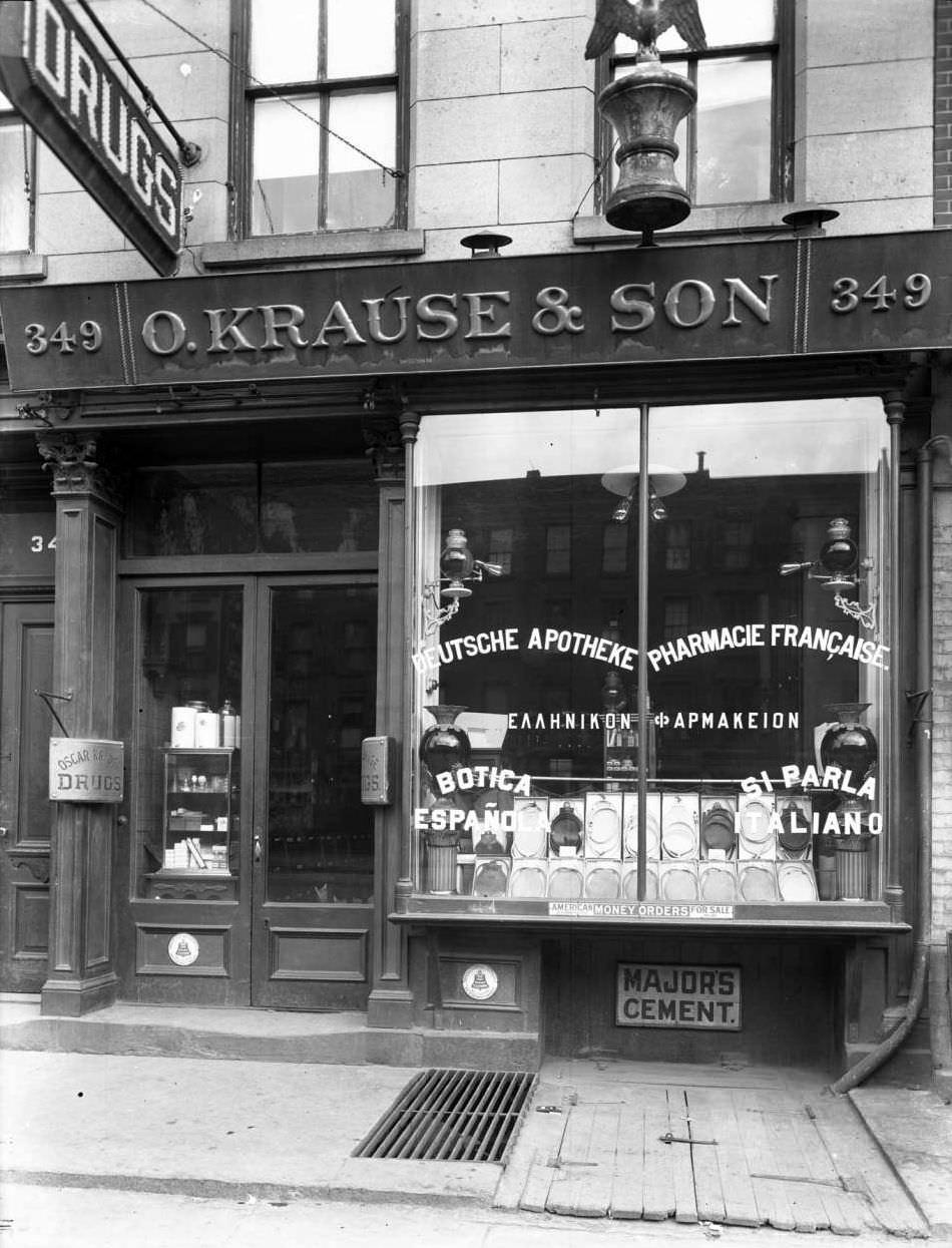 O. Krause &Amp;Amp; Son, Pharmacist, Seventh Avenue And 29Th Street, 1915.