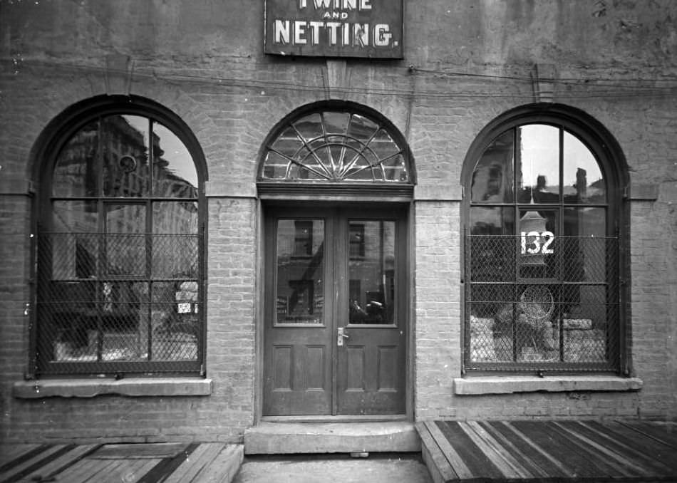 Unidentified Store Front Selling Twine And Netting, Ca. 1890S.