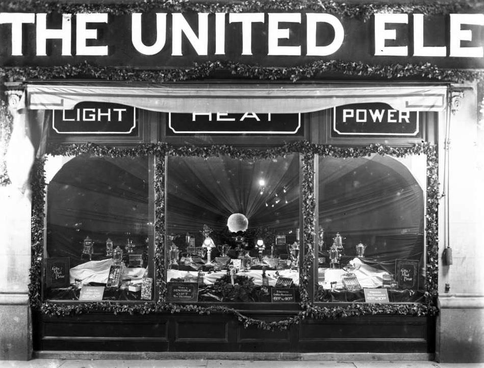 United Electric Light &Amp;Amp; Power Company Window Display At W. 138Th Street And Hamilton Place, 1914.