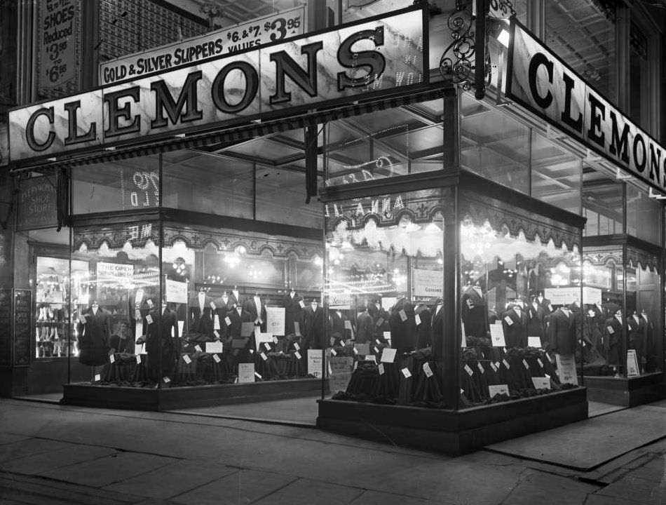 Sign And Storefront For Clemons The Tailor, 1917.