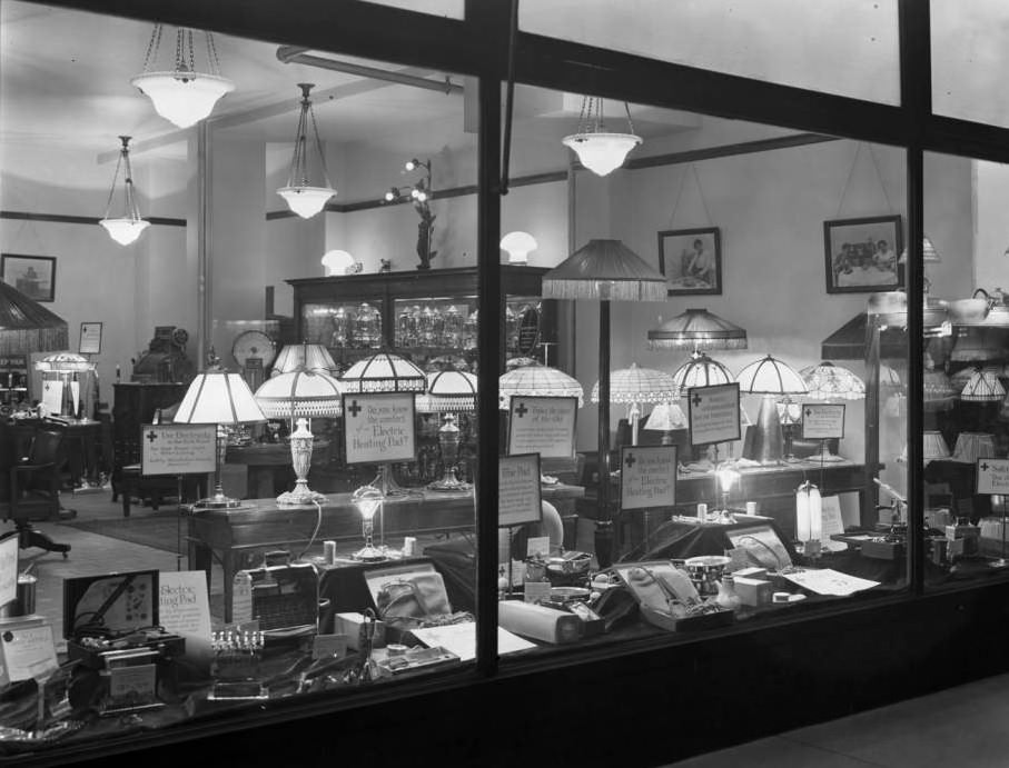 Display Of Medical Equipment In A United Electric Light &Amp;Amp; Power Company Shop Window On Broadway And W. 146Th Street, 1916.
