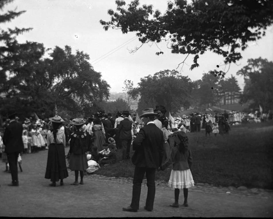 Sunday Schools Parade In Claremont Park, Bronx, 1903.