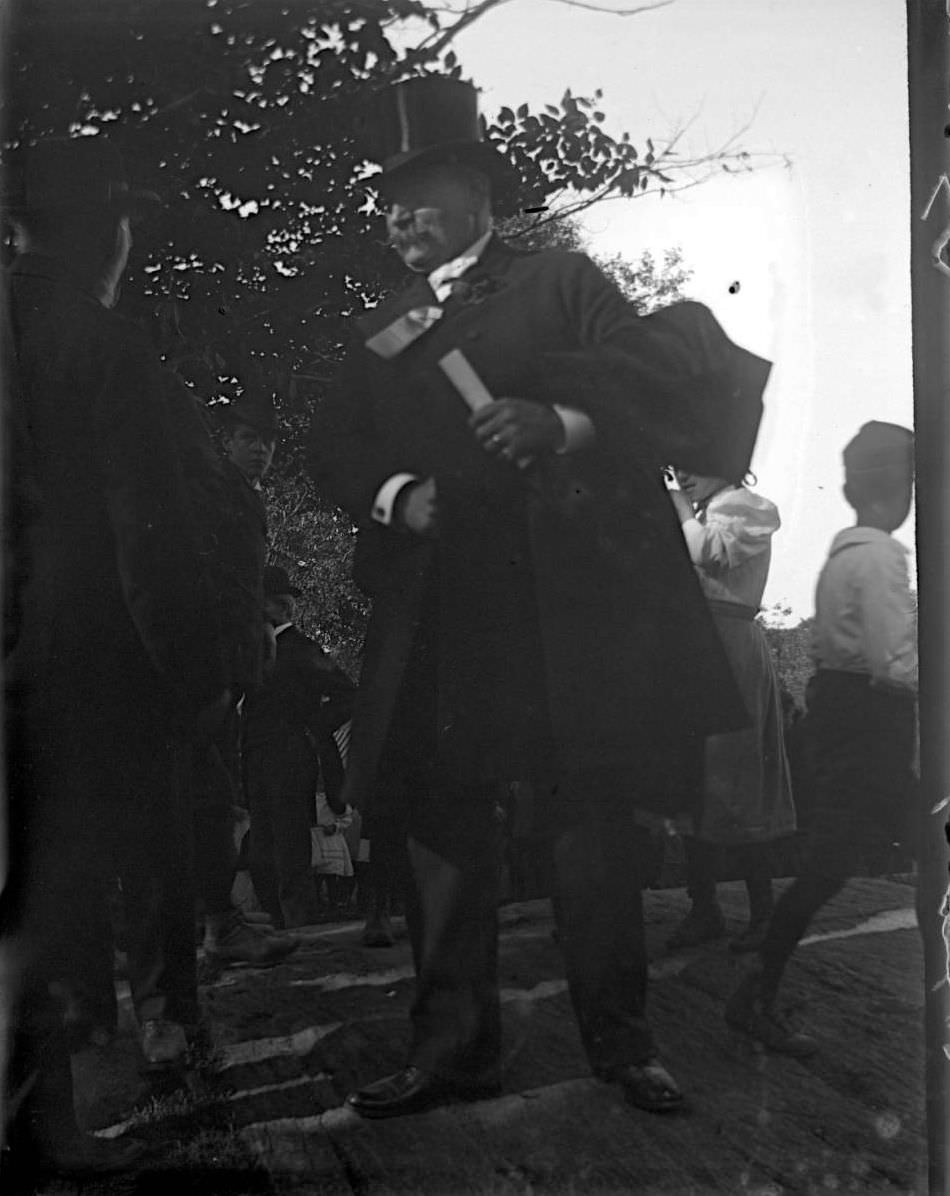An Official At The Sunday School May Walk Parade, Bronx.