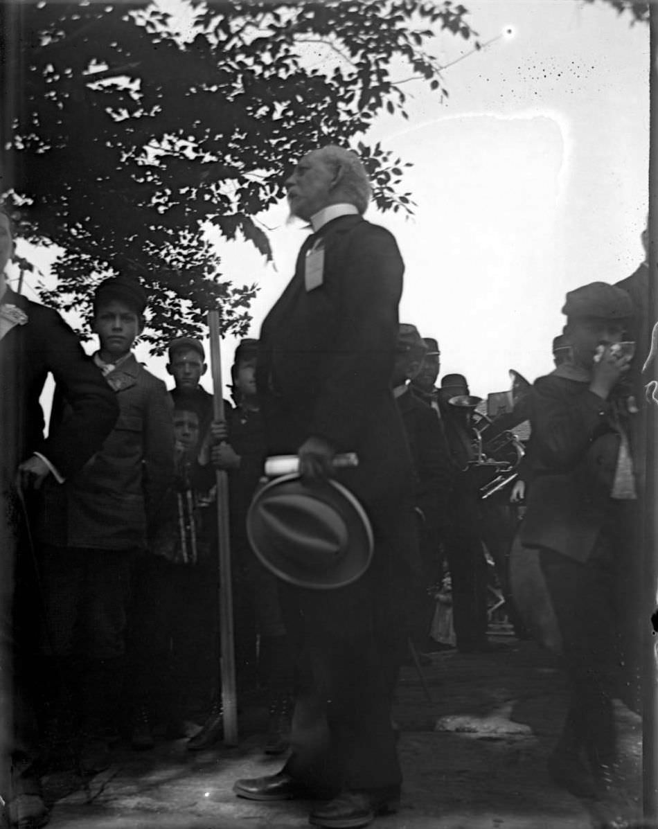 An Older Man Watching The Sunday School May Walk Parade, Bronx.