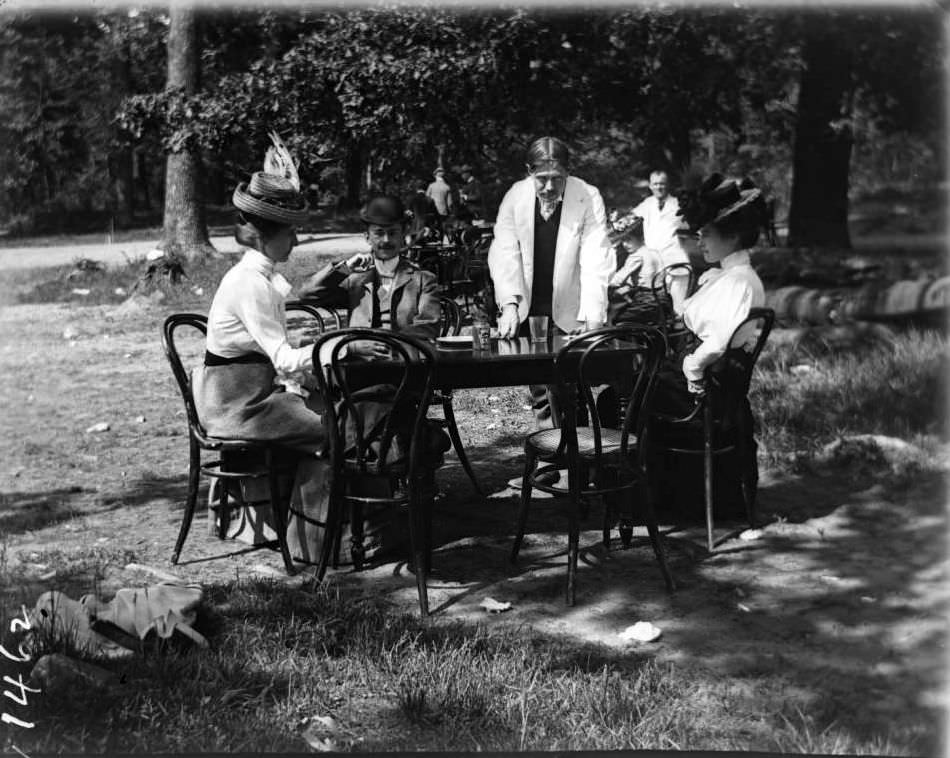 Picnickers At The New York Zoological Gardens, Bronx, 1890S.