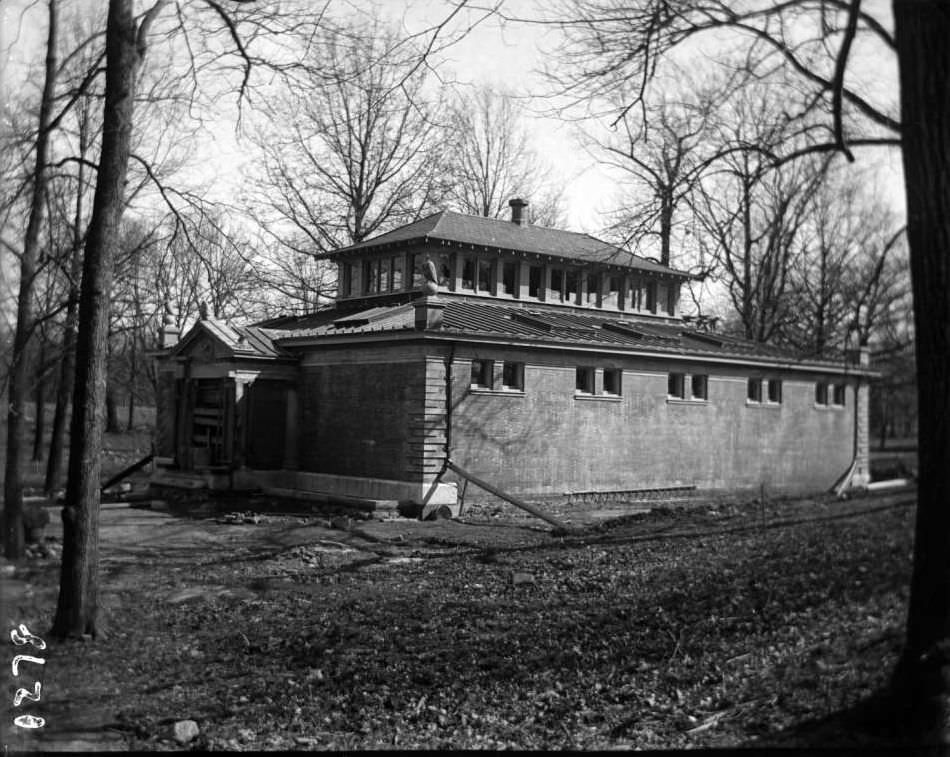 The Aquatic Birds House Under Construction At The New York Zoological Gardens, Bronx, 1890S.