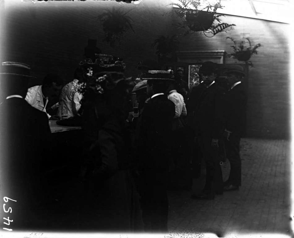 Zoo Patrons At The Zoo Concession Stand, New York Zoological Gardens, Bronx, 1890S.