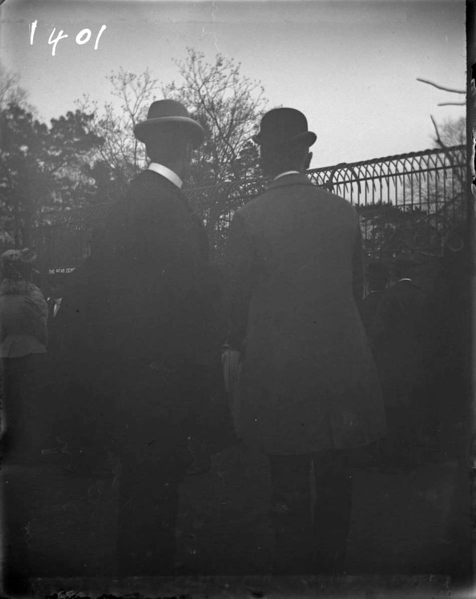 Officials On An Inspection Tour At The New York Zoological Gardens, Bronx, 1890S.