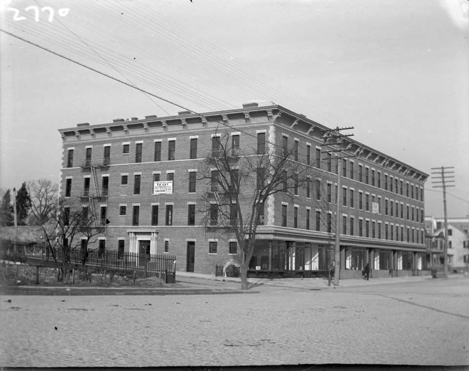 New 'Hot Water' Tenement Apartment House, Tremont, Bronx, 1902.
