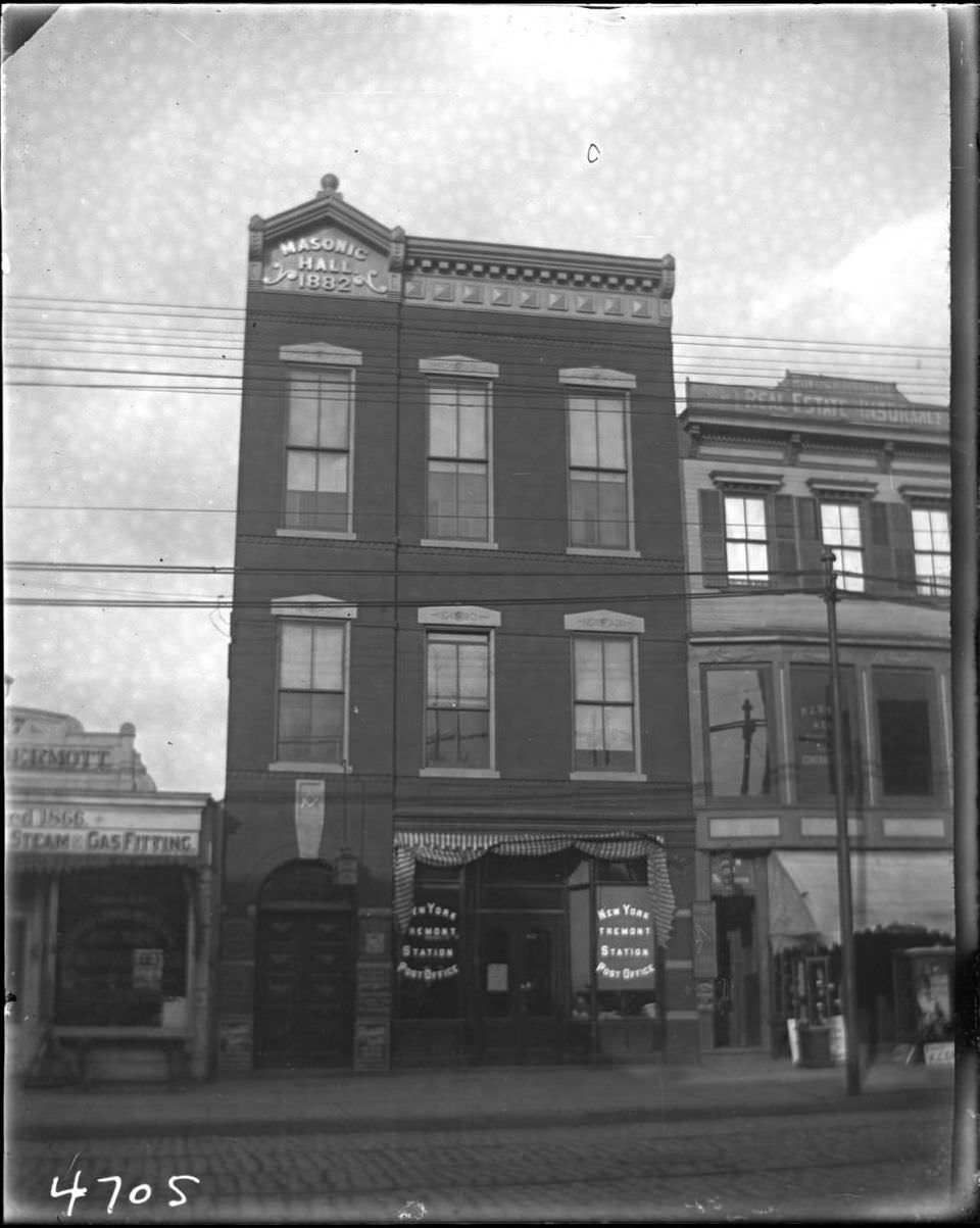 Masonic Hall, Tremont, Bronx, 1897-1918.