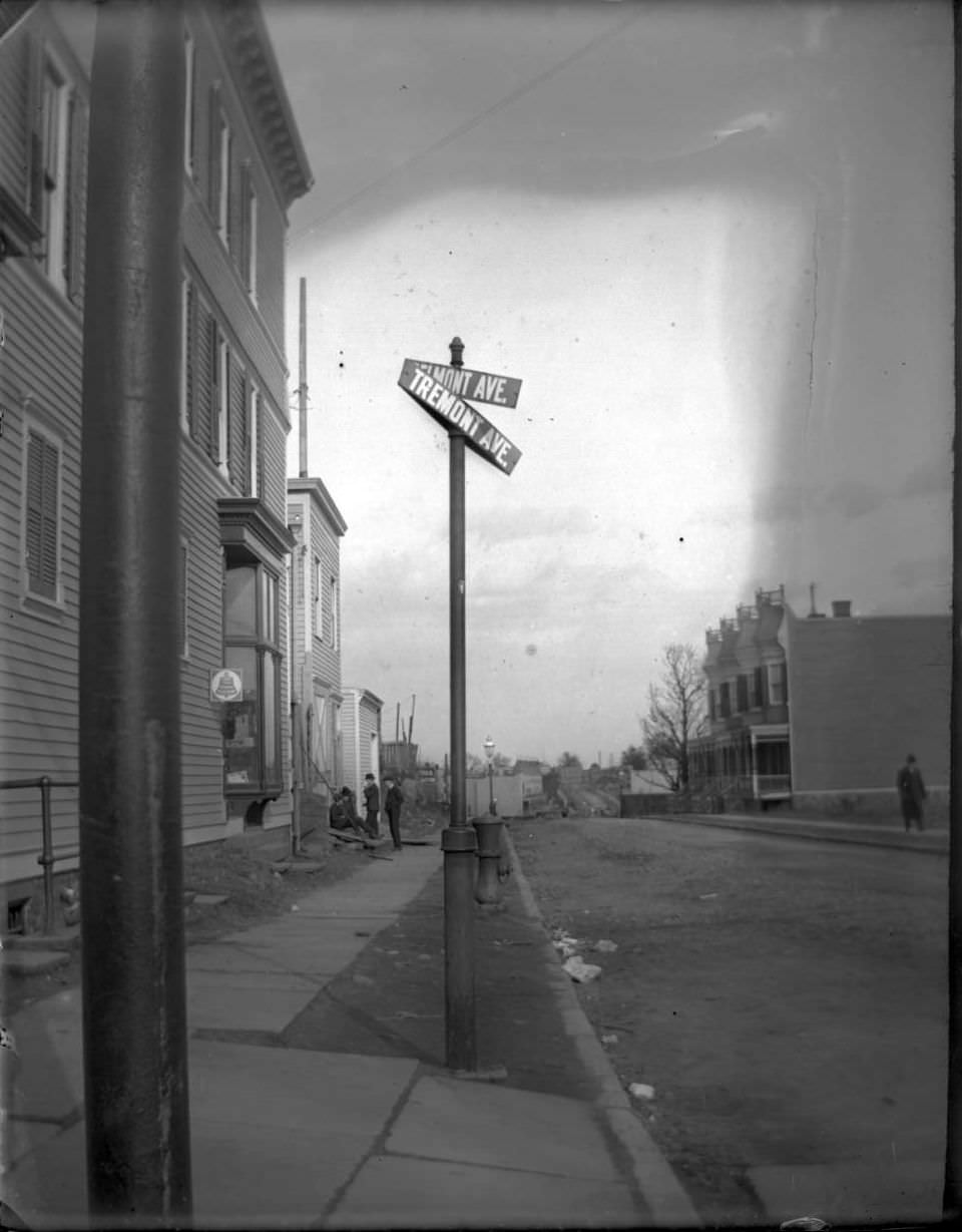 The Corner Of Tremont Avenue And Belmont Avenue, Tremont, Bronx, 1902.
