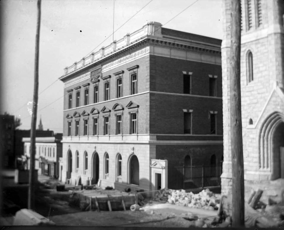 37Th Precinct Station Under Construction, East Tremont, Bronx, 1897-1918.